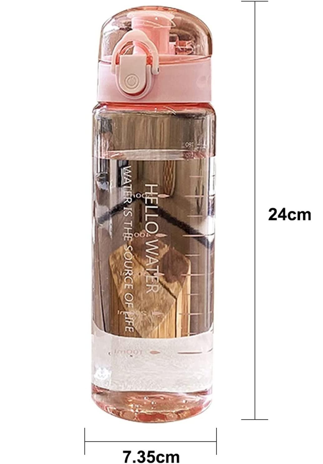 Butelka Wodę Outdoor Sports Bidon Ze Słomką Plastikowy Przenośny Podróżny Kubek Na Wodę Rower Kempingowy Butelka Na Napoje Materiały Kuchenne Butelka Napoje Sportowa(Pink,Transparent)