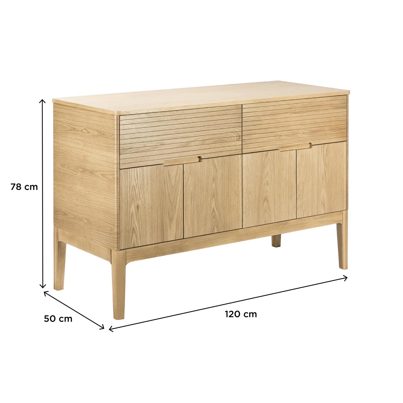 MOB-IN Mobile doppio lavabo 120 cm in rovere naturale Alaska
