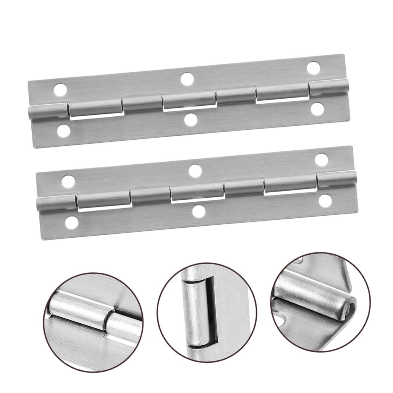 Operitacx 6 piezas Bisagras de Piano Continuas Inoxidable Resistentes para Puertas y Cajas de Diseño Moderno y Fácil Instalación para Uso Frecuente Gabinetes y Muebles