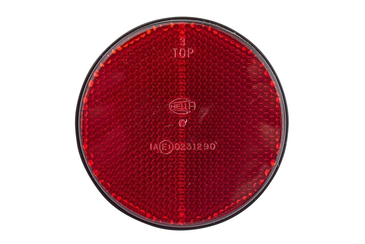 Catarifrangente Posteriore Rotondo HELLA 8RA 002 016-121 - Rosso, Da Avvitare, Per Esterno Auto