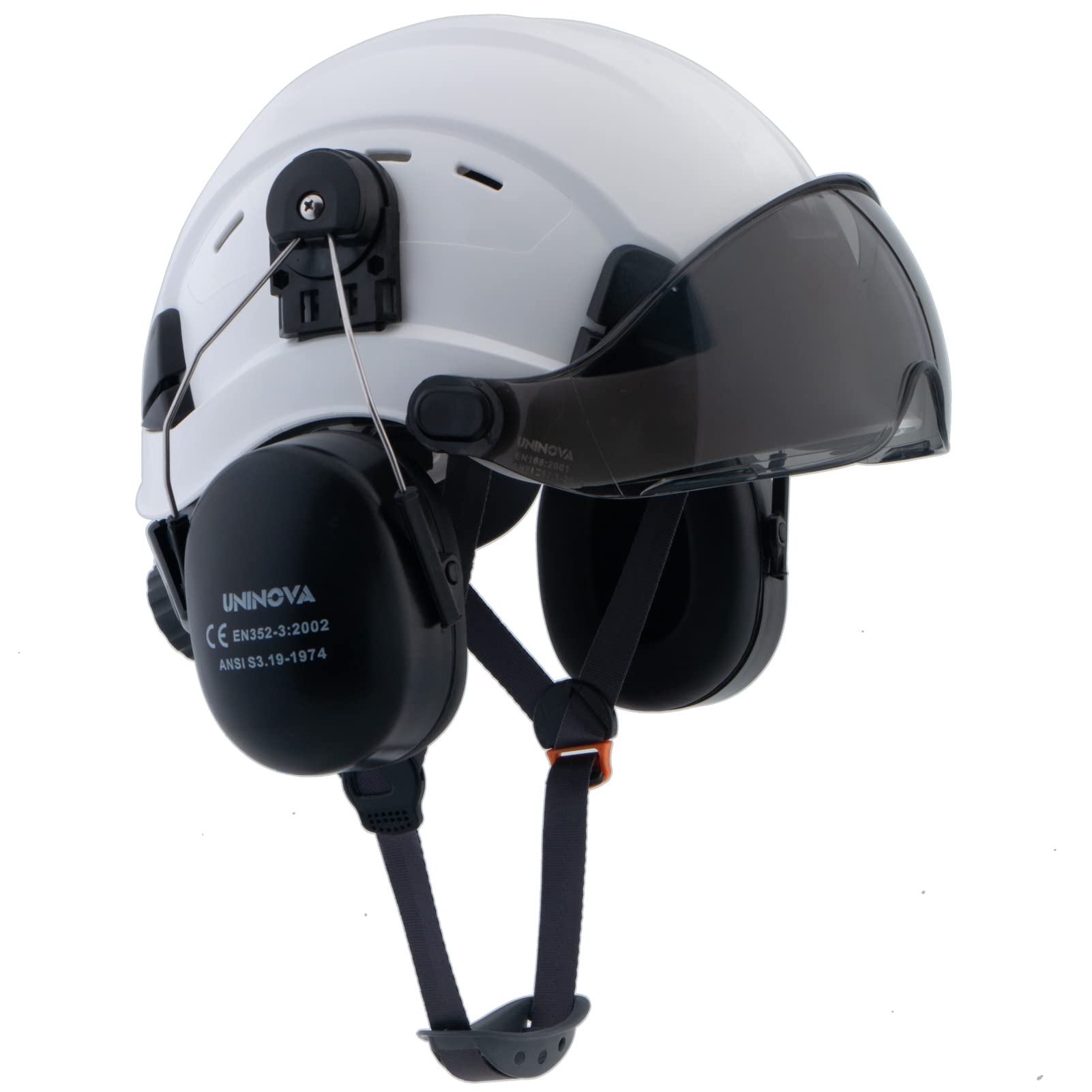 UNINOVA Forestry Helmet Chainsaw Helmet Arborist Helmet with Visor and Ear  Muffs Hearing Protection OSHA Safety Hard Hat Woodwork Tree Service Garden