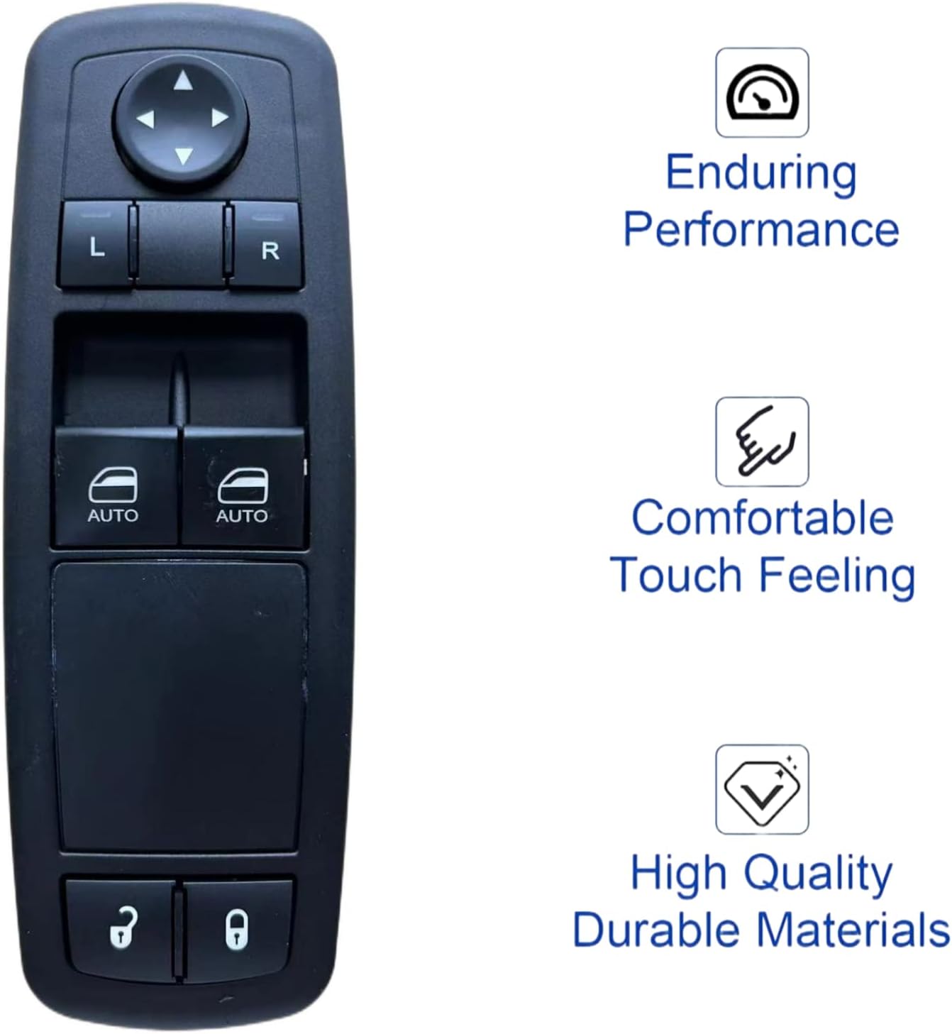 Power Window Master Switch Compatible with Dodge Ram 1500 2500 3500 2009 2010 2011 2012 Replace OE# 4602881AD Front Left Driver Side