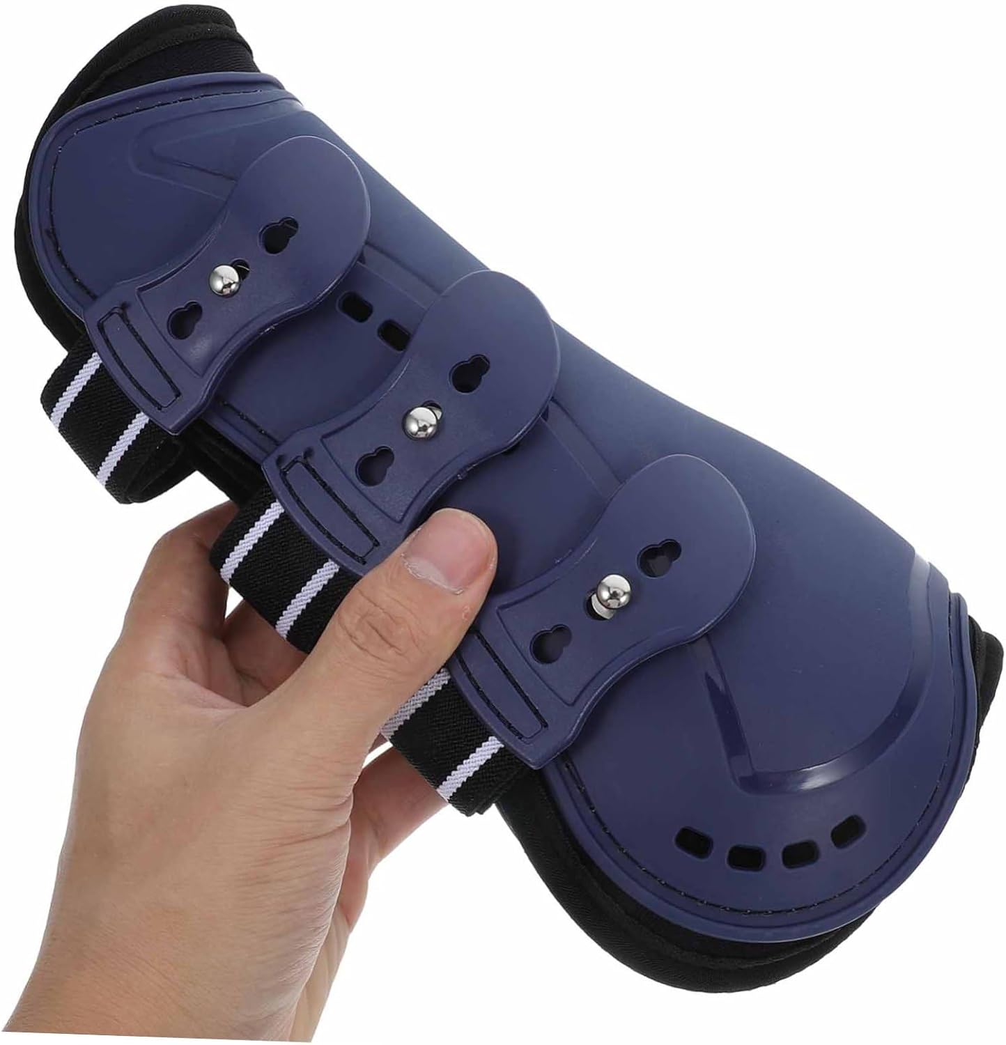 4pcs Horse Leg Guards Pu Shell Boots for Jumping Trail Riding Breathable Mesh Design Protective Tendon Fetlock Support