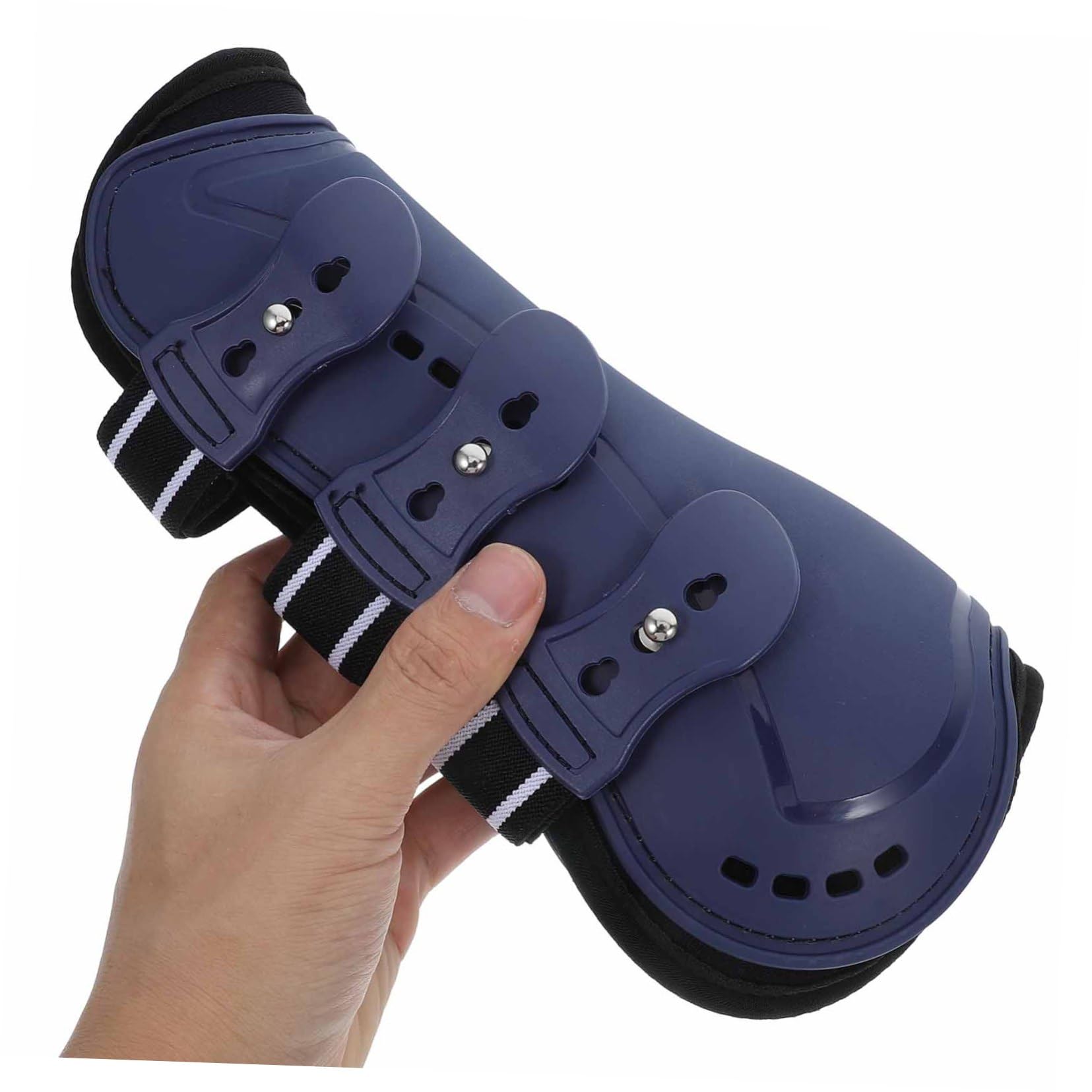 COLLBATH Botas para Caballos Botas para Patas de Caballo Soporte para Tendones Botas para Tendones de Caballo con Delantera Abierta Ajuste Cómodo