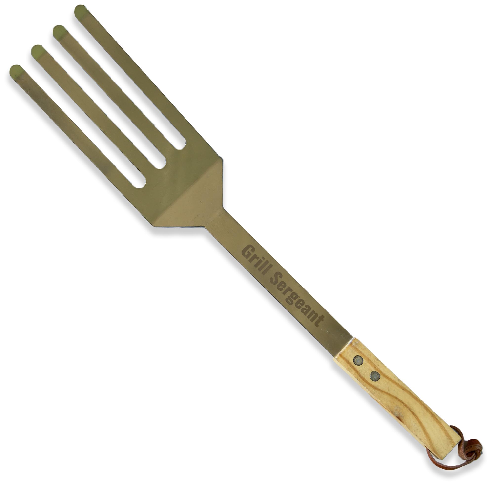 GRILL GRATE BRAND THE ORIGINAL RAISED RAIL DESIGN GET FIRED UP · WWW.GRILLGRATE.COM GrateTool Stainless Steel BBQ Tongs, Fork and Spatula Combo, Engraved Sentiments ( Sergeant)