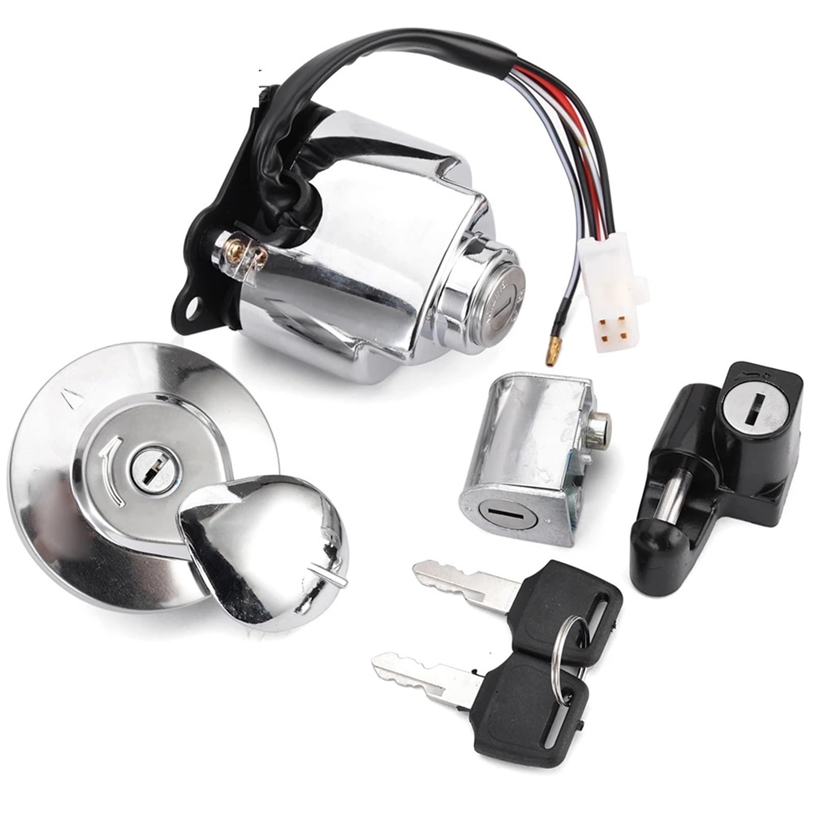Moto Chiave Accensione Compatibile Con VT250 Per Magna 250 Per Steed 400 Set Di Interruttori Di Accensione Per Motociclette Set Di Chiavi Di Blocco Per Interruttore Di Avviamento E Accensione