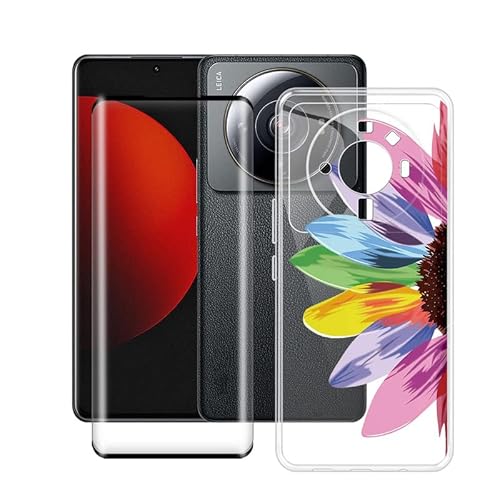 DJUNJUN Silicona Funda+Cristal Templado para Xiaomi 12S Ultra 5G/2203121C(6.73"),Carcasa Suave Anti-rasguños Case Cover TPU Prueba de Golpes Bumper para Xiaomi 12S Ultra 5G/2203121C-WMA57 Cover