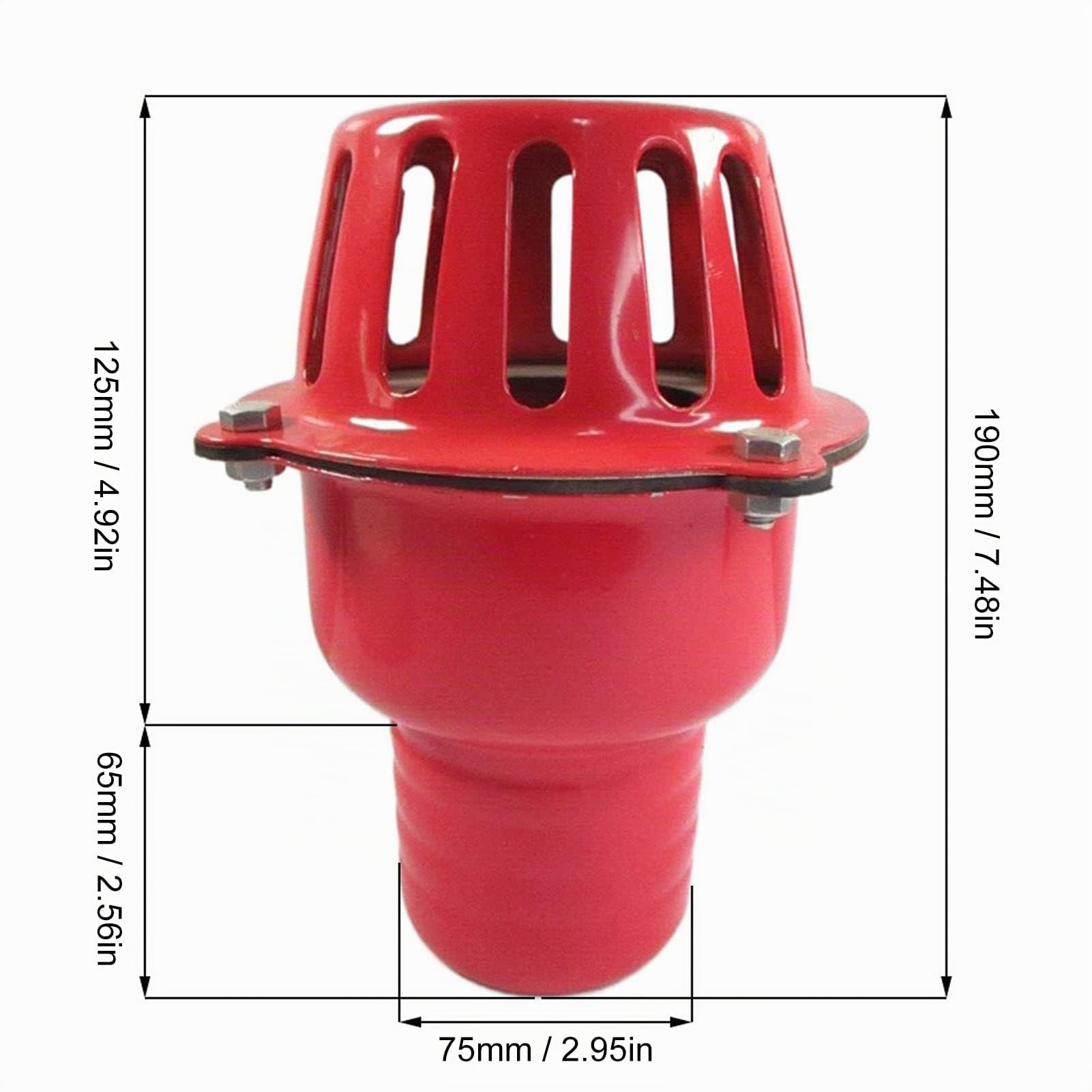 Valvola di Ritegno della Pompa Dell'acqua del Motore Valvola di Fondo della Pompa Dell'acqua 3 Pollici Lega di Alluminio Buon Accessorio per Filtro Inferiore con Buona Tenuta