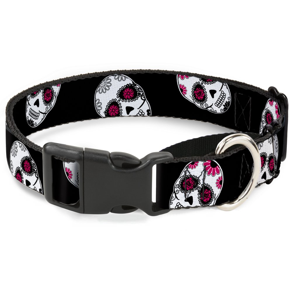 Buckle-Down MGC-W34569-WL calaveras de azúcar escalonadas en contraste negro y rosa