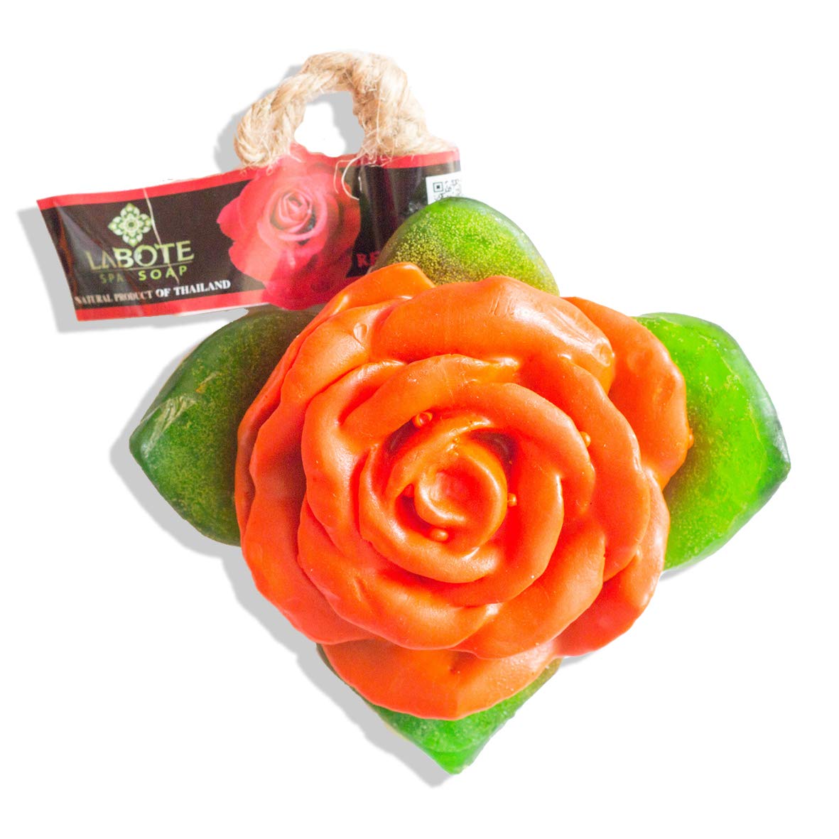 LABOTE Handgemachte thailändische Bio Naturseife Rose Rot mit typischem Duft, 10 Stück, 1000 g