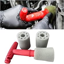 AICEL Car Wheel Detailing Brush, Removable Insert Lug Wash Nut Sponge Cleaner Tool for Wheels, Embedded Steel Ring Screw Cleaning Brush with Handle, Car Exterior Accessories Cleaning Tool Set