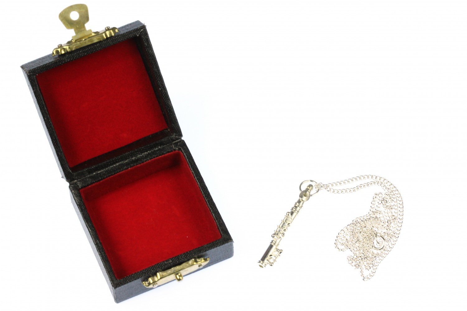 Miniblings Flauto flautista Collana - Fatto a Mano Gioielli Lunghezza I Pendente: 60cm - Fascia d'Argento Orchestra 4 cm + Box