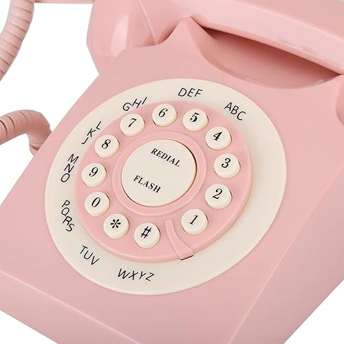 Miniatura 5 de Teléfono retro con cable, teléfono fijo con cable, teclado numérico grande de la vendimia, teléfono con cable para el hogar, oficina, hotel