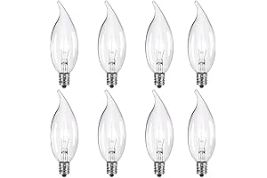B10 Bulbs 60W - 8-Pack E12 Base Dimmable Light Bulbs