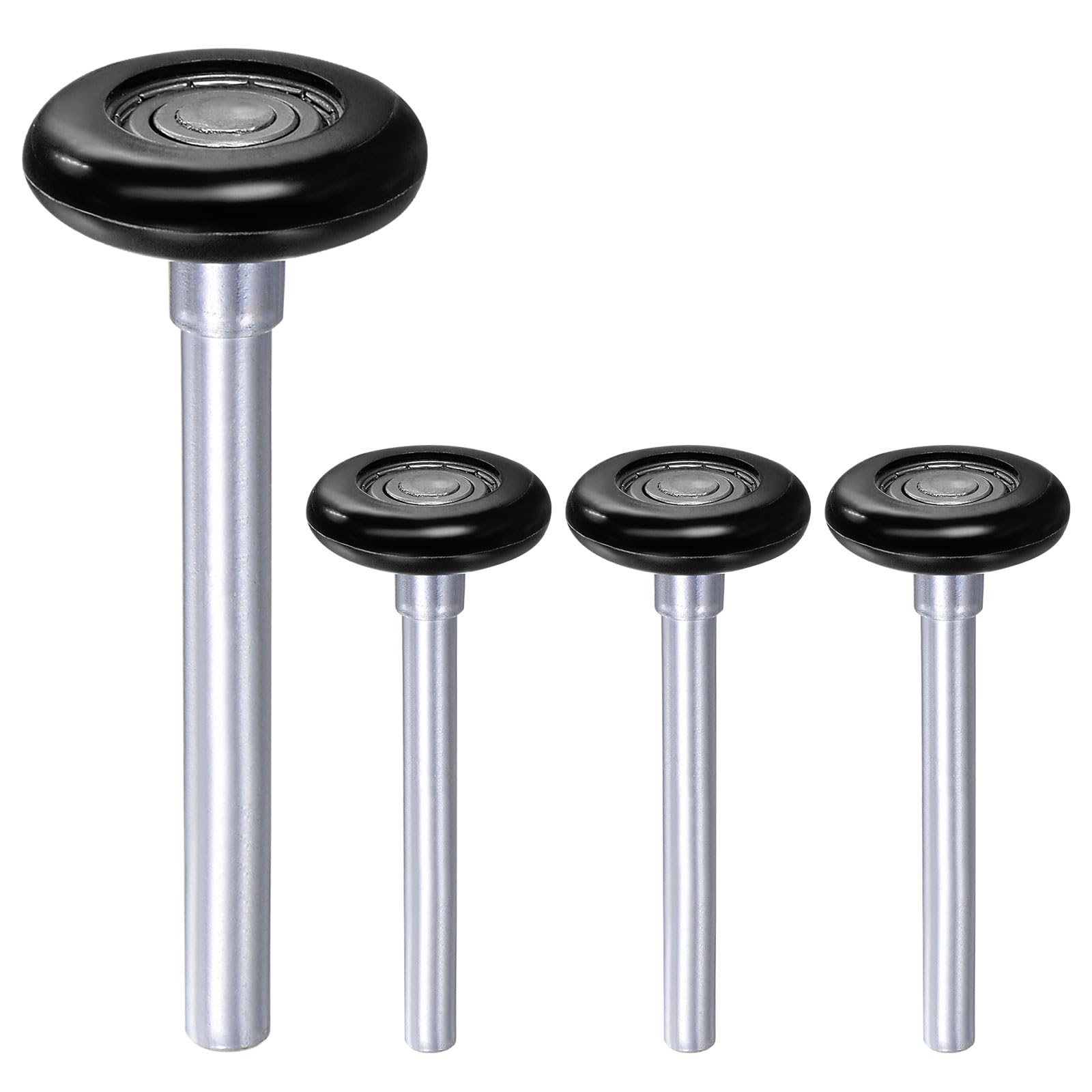 Ruedas de nailon negro de 1.8 pulgadas con rodamientos sellados de precisión