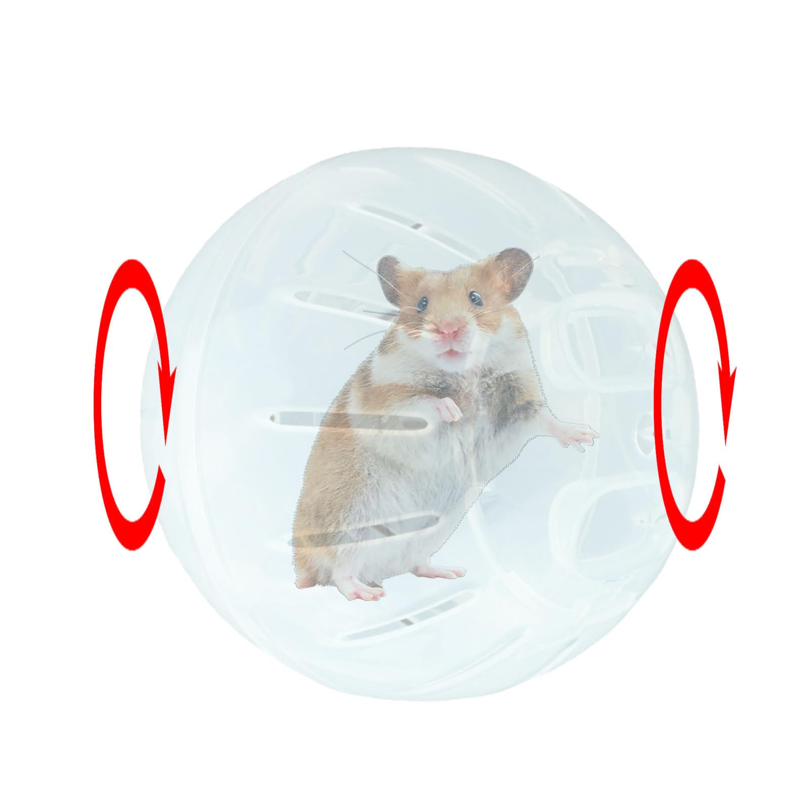 Genérico Bola De Hámster - 10CM Pelota De Hámster, Transparente Bola De Actividad para Hámsters, Juguete De Actividad para Animales Pequeños, para Ratas, Roedores, Jerbos, Mascota Pequeña — view 6