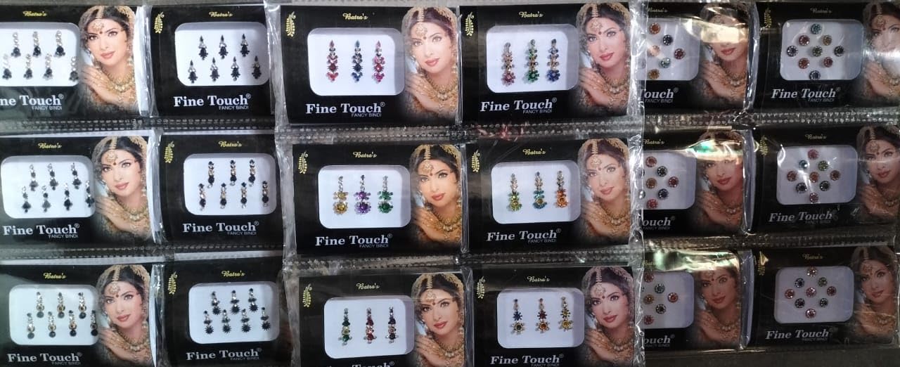 Albert sign Bindi Indian Traditional Tika Bindi Forehead Sticker for Women's (Multicolour) Pack of 2