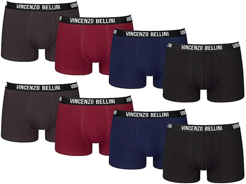 Vincenzo Bellini Hipster boxershorts voor heren, 8 of 12 stuks