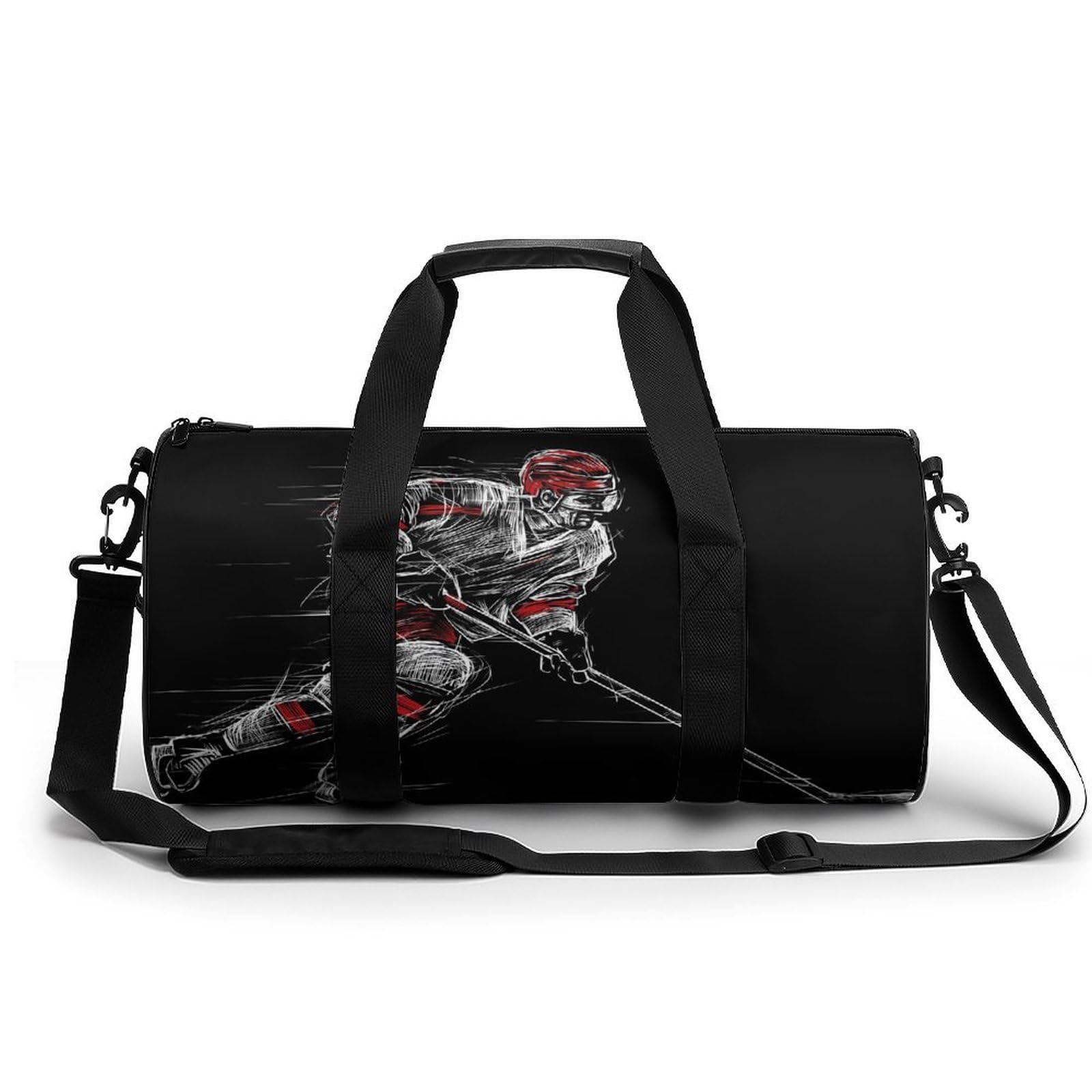 Hockey sur Glace Sac De Sport Gym Sac De Voyage Sac Week-End Duffel Bag pour Camping Randonnée Voyage 45x23x23cm