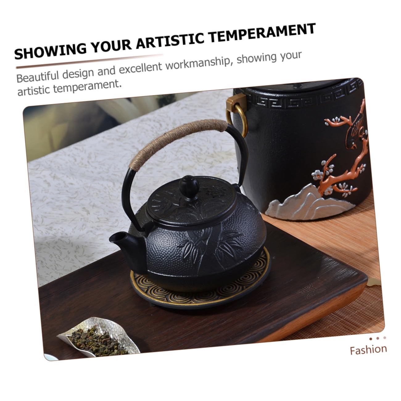 PRETYZOOM Tetera de Hierro Fundido Multifunción 0,6 L, Práctica y Portátil Hogar, Adecuado para Preparar Té Diseño Delicado
