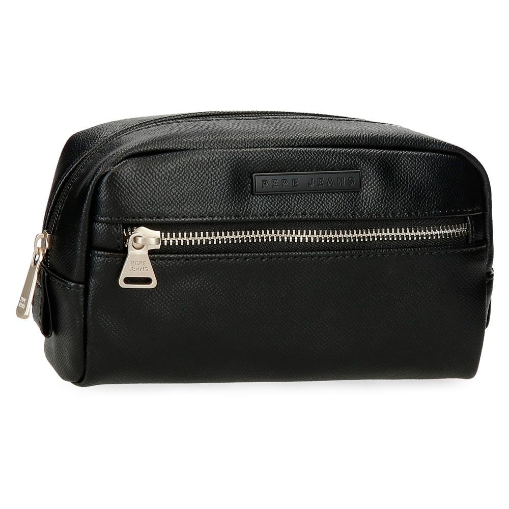 Pepe Jeans Elia Toiletry Bag, One Size, Black/White, One Size, Toiletry Bag