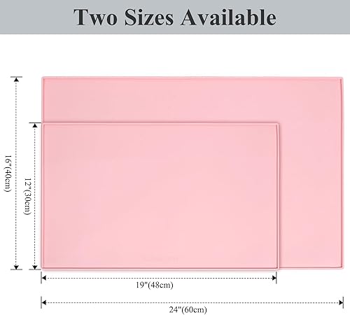 Miniatura 4 de VIVAGLORY Tapete de comida para perros, tapete de alimentación para perros y gatos, impermeable, antideslizante, de silicona de grado alimenticio