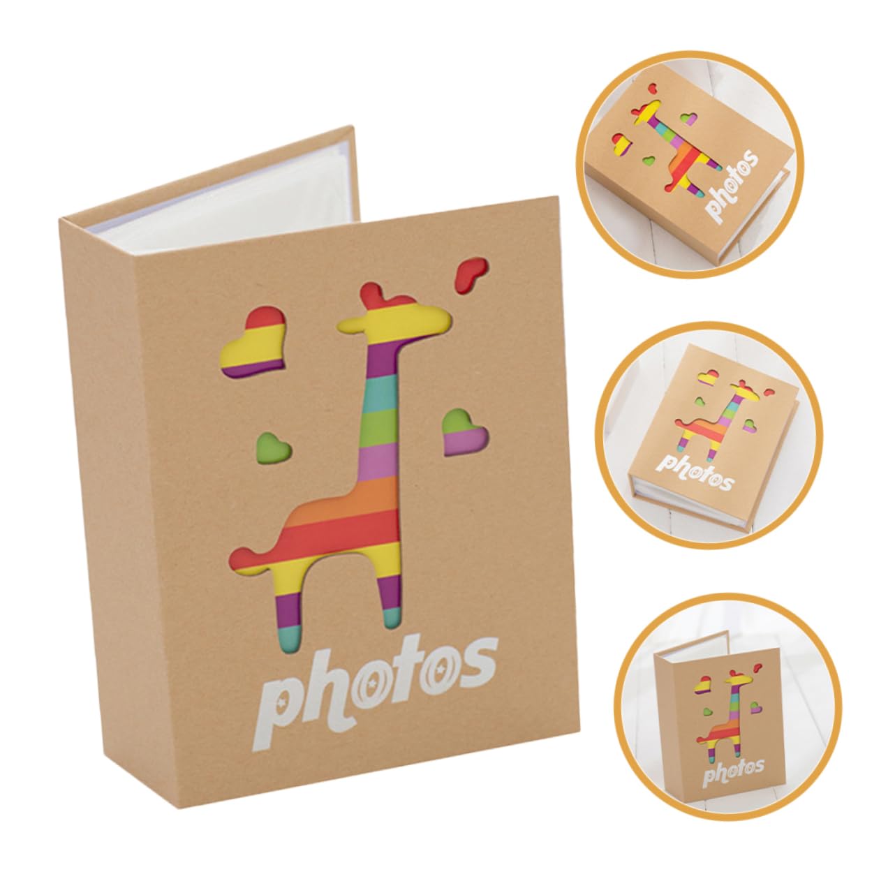 ibasenice 4piezas Álbum De Fotos Infantil Decorativo De Diseño De Jirafa Álbum De Recuerdos Para Bebés Para Fotos Familiares y Momentos Especiales