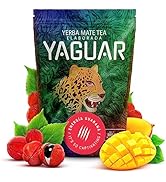 Yaguar, Yerba Maté Energia Guarana 500g, Aux Fruits, Haute teneur en caféine, sans Gluten