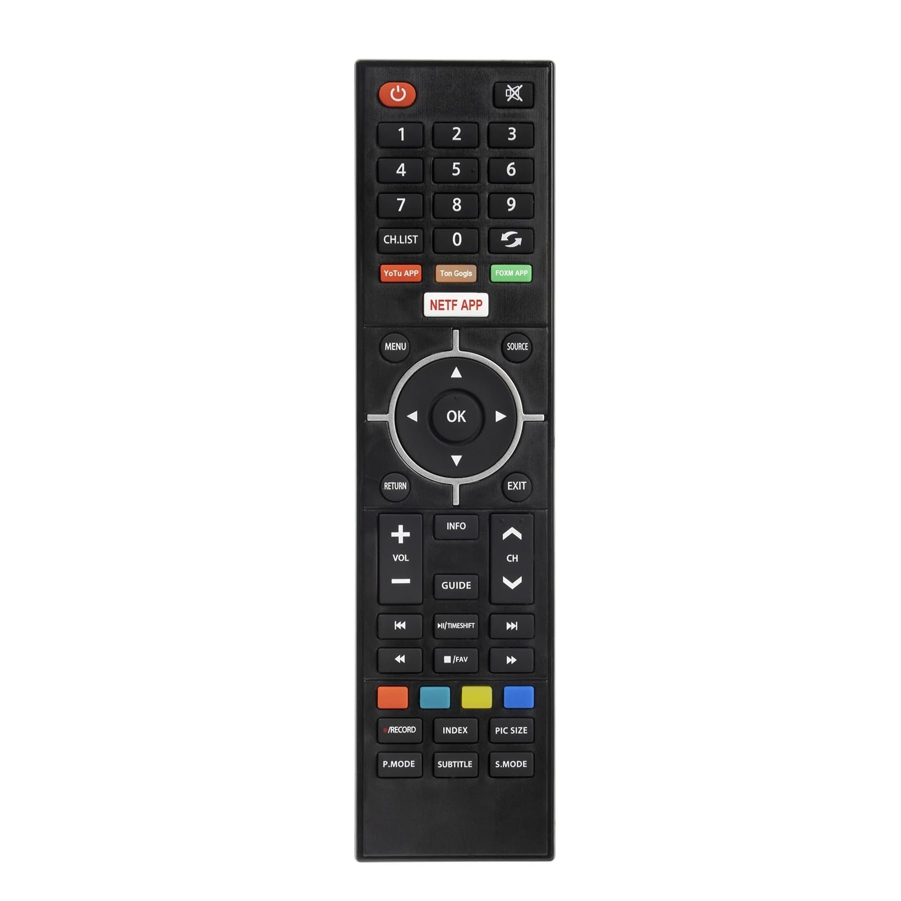 Télécommande de remplacement pour TV LCD LED et boîtier intelligent UHD 4K - 6