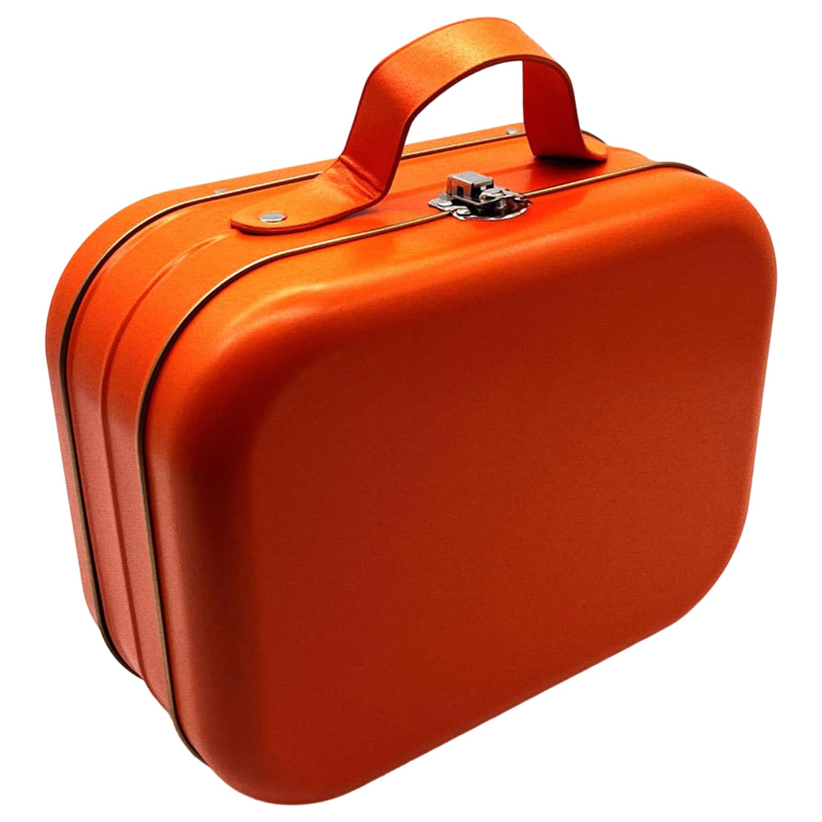 Tsophreniq Multipurpose Tin Organizers Box with Lockable Lid and Ergonomic Handle Tinplate Storage Container for Easy Transport Tin Storage Box Secure Latches