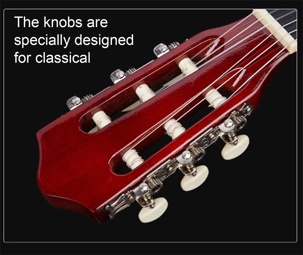 Gitara akustyczna z drewna z obudową, książki gitarowe i akcesoria dla dziewcząt/chłopców/początkujących klasyczne akustyczne nylonowe gitarę smyczkową,A