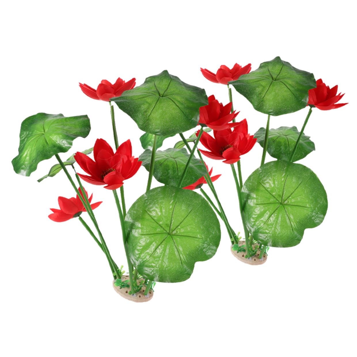 ERINGOGO 2pcs Artificial Aquarium Plants Plastic Simulation Fish Tank Decoration Crimson Water Grass for Aquatic Pets and Fish