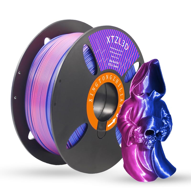 Reviews de Materiales de impresión 3D de filamento para comprar online. 49 Filamento de impresión PETG bicolor seda, filamento de impresión 3D 1,75mm, precisión dimensional +/-0,02mm, textura seda, 1kg, 2 colores en 1 (Azul/rojo rosa, /1KG)