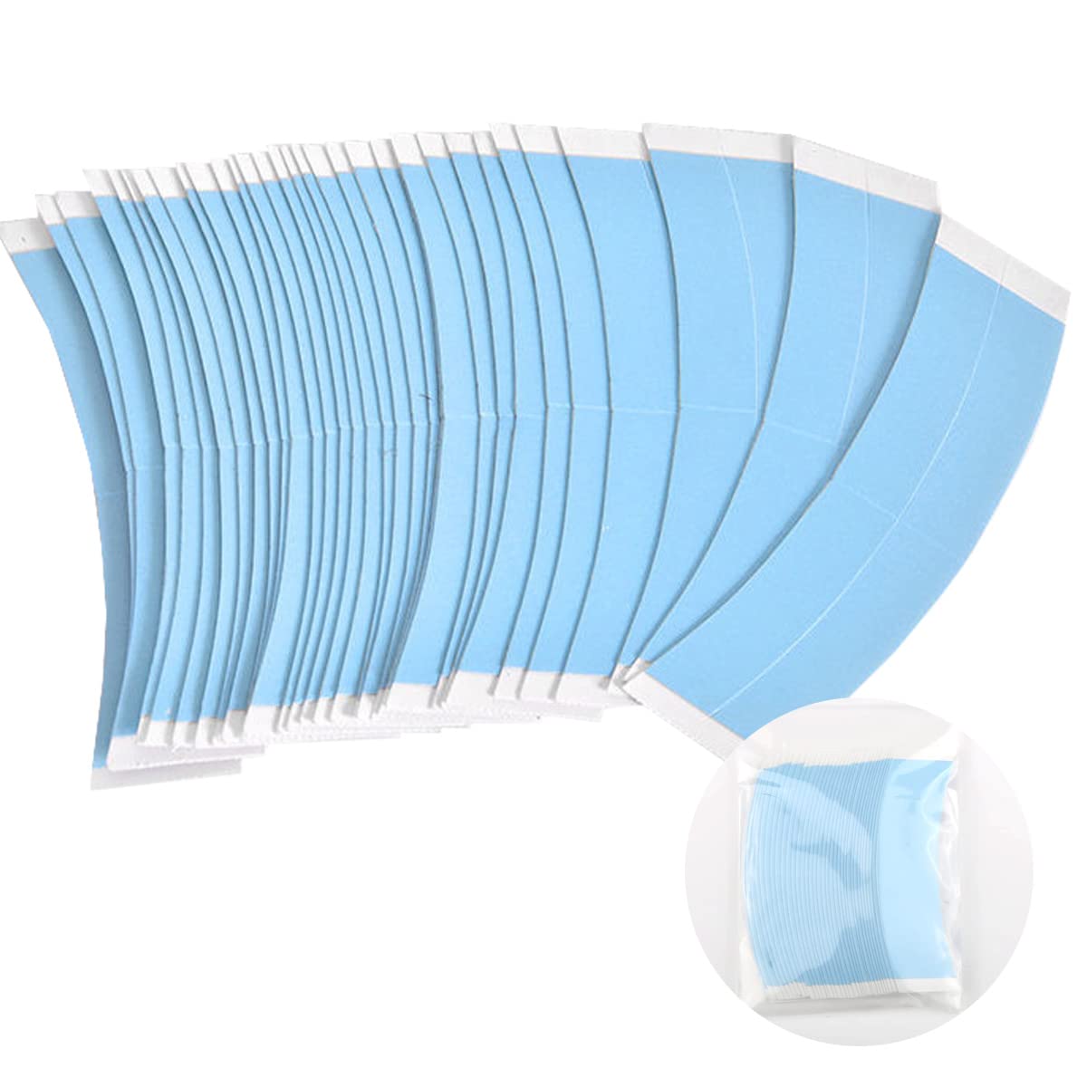 Asteria Blue Cerve Double Sided Waterproof Tape Hairpiece Wig Tape 36pcs/Pack Adhesive Tape Strips for Lace Front Wig Extra Strong Hold,Durable,Superarctape for Toupee Comfortable and healthy designed for women and girls to use Adhesive Blue Tapes invisiable
