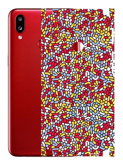 Image of AtOdds - Samsung Galaxy A10s Mobile Back Skin Sticker - Lamination - Rear Screen Guard Protector Film Wrap (Coverage - Back+Camera+Sides) (Design - Beans)