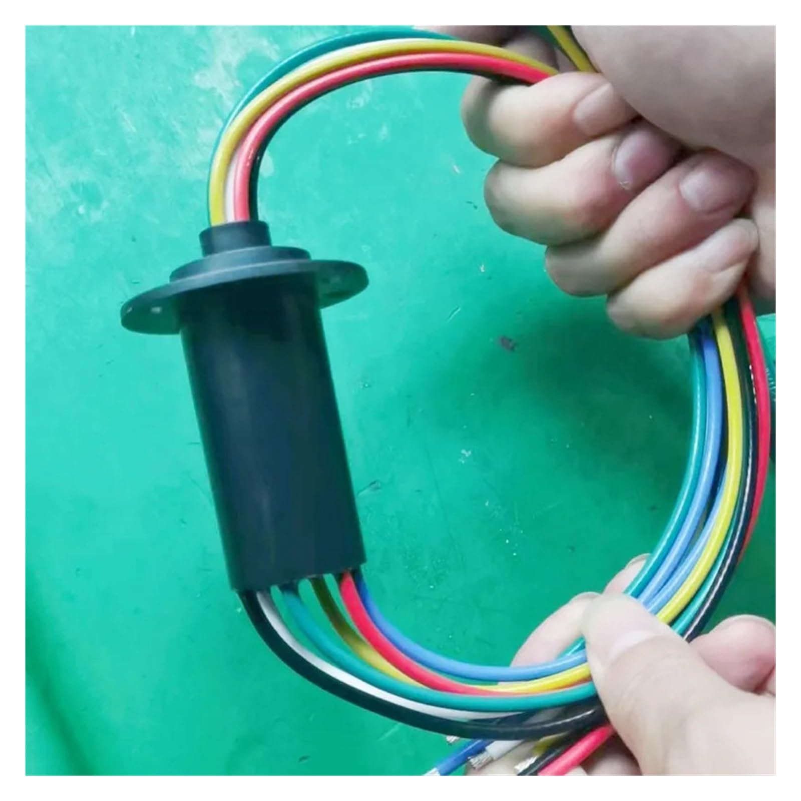 Connecteur rotatif à bague collectrice de type capuchon, signal de transmission de puissance à courant élevé, 6 fils 30 A, diamètre extérieur 30 mm