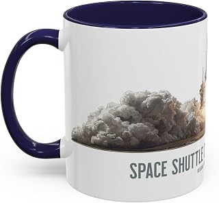 Rocket Ship Mug, Science Lover Gift, Spaceship Tea Cup, Historic Shuttle Launch Vehicle