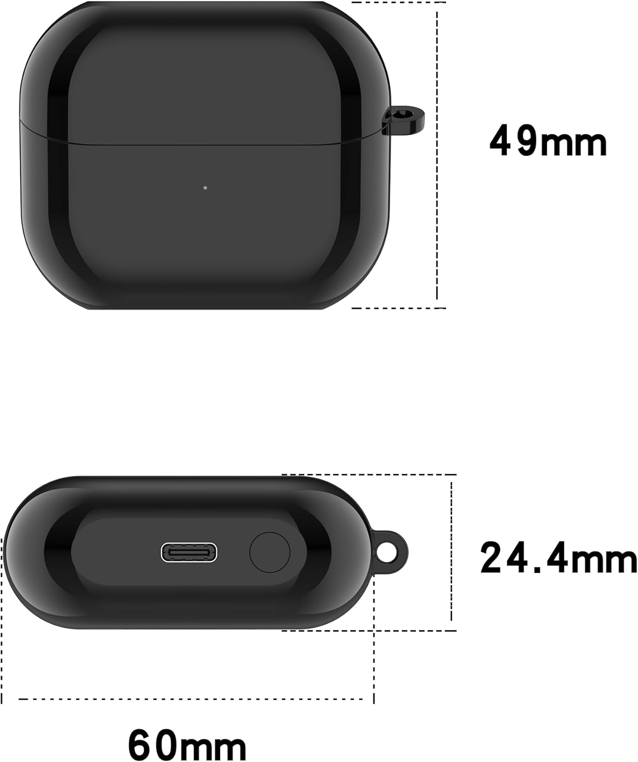 Charging Case for Samsung Galaxy Buds 3 Pro SM-R630 Replacement Charger Case Dock Cradle with USB C Cable Cord Station for Galaxy Buds 3 Pro Earbuds Accessories (Black)