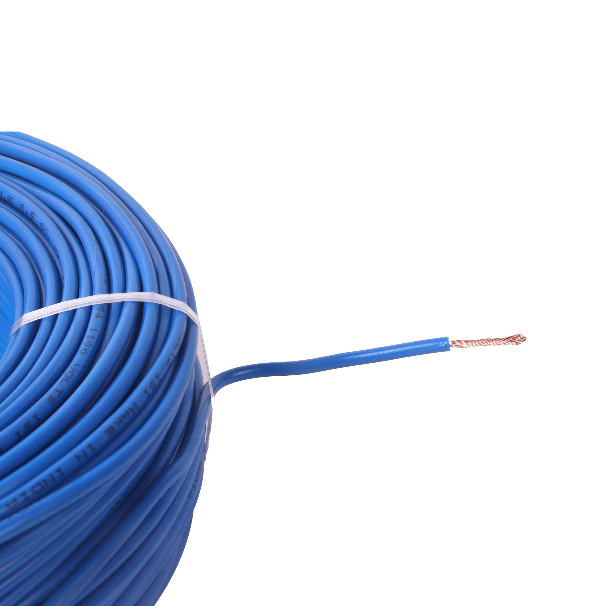 FAB 2.5 MM 90 MTR FR PVC Insulated CCA Copper Wire, Single Core Multi Strand House Cable for Gauge (10 No.) (Blue) 2