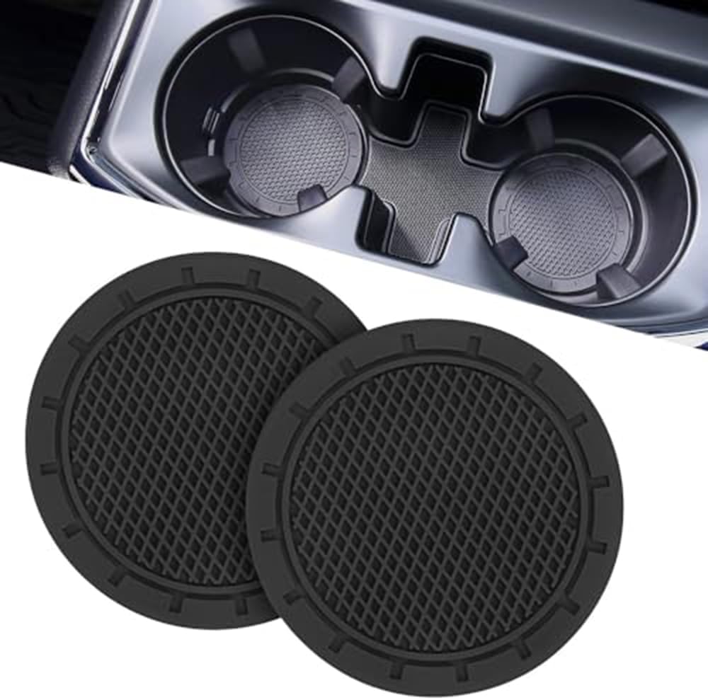 2 pcs Cup Holder Coaster, for Benz S-Class w126 1995-2003 Car Coaster Car Accessories Interior Anti-Slip Shockproof Insulation Cup Mats,B