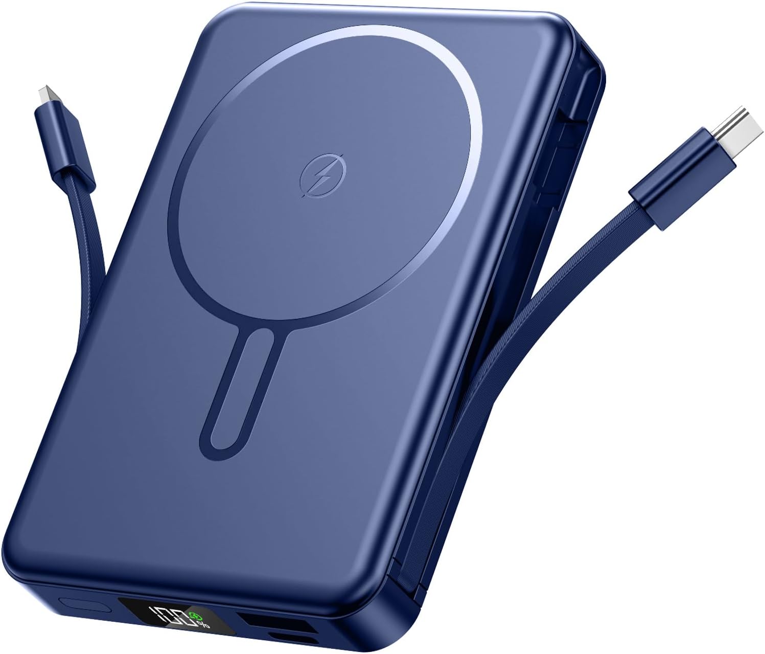 Magnetic Portable Charger, 22.5W Power Bank Fast Charging 10000mAh, Portable Charger with Built in Cable, for Magsafe Battery Pack Compatible with iPhone 17/16/15/14/13/12 Pro/Pro Max, Samsung Series