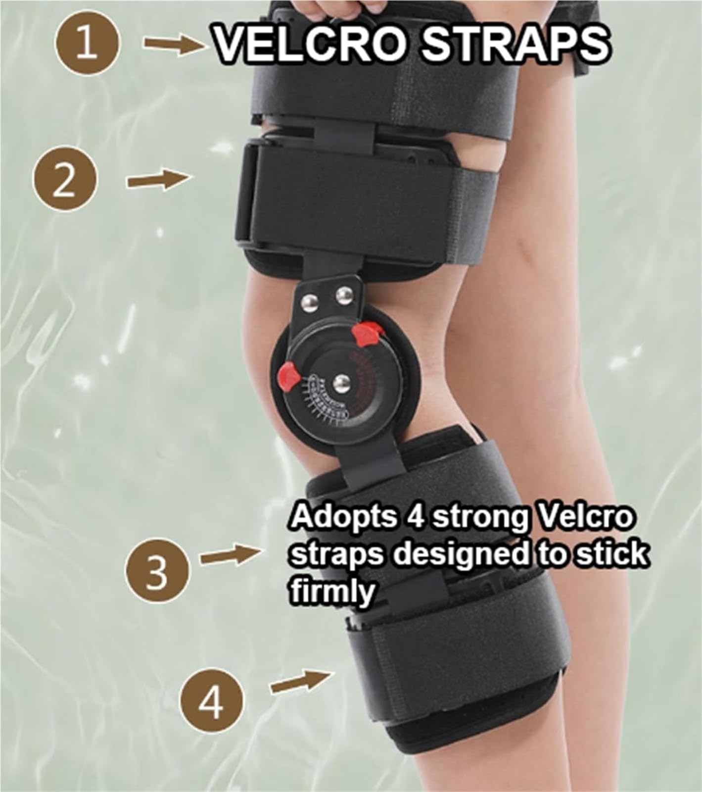 Rodillera postoperatoria Trasera articulada para niños, Rodillera médica para el Dolor de Rodilla, Artritis, ligamento Cruzado Anterior, Apta para niños de 110 a 150 cm.