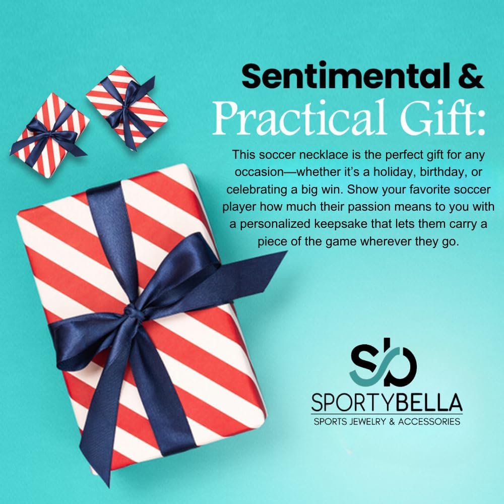 Sportybella Soccer Necklace, Personalized Soccer Engraved Stainless Steel Charm, Custom Soccer Jewelry Gifts for Soccer Players, Teams & Coaches - Image 6