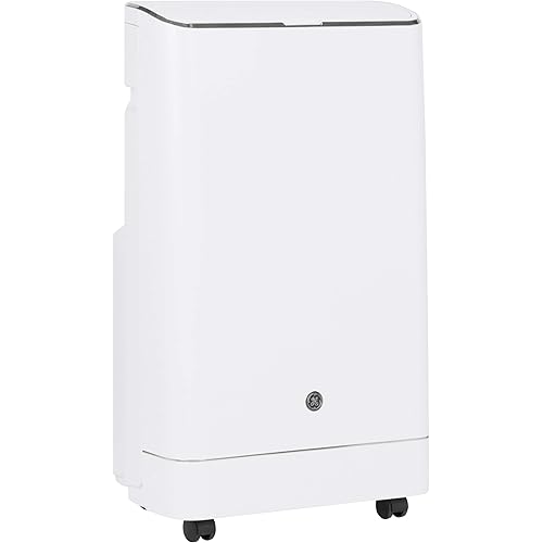 GE 14,000 BTU Portable Air Conditioner for Medium Rooms up to 550 sq ft. (9,850 BTU SACC), Wi-Fi Enabled, 3-in-1 with Dehumidify, Fan, and Auto Evaporation, Included Window Installation Kit