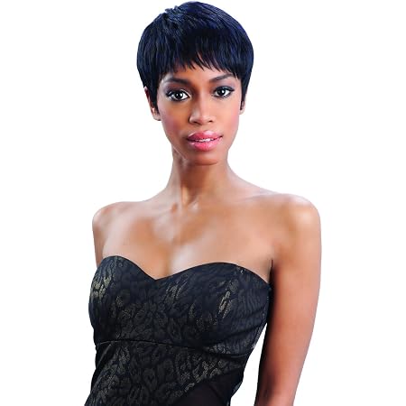 FreeTress Equal Synthetic Hair Wig 'HAILEY' – Farbe 1B (Off Black), Verstellbar, Synthetische Damenperücke