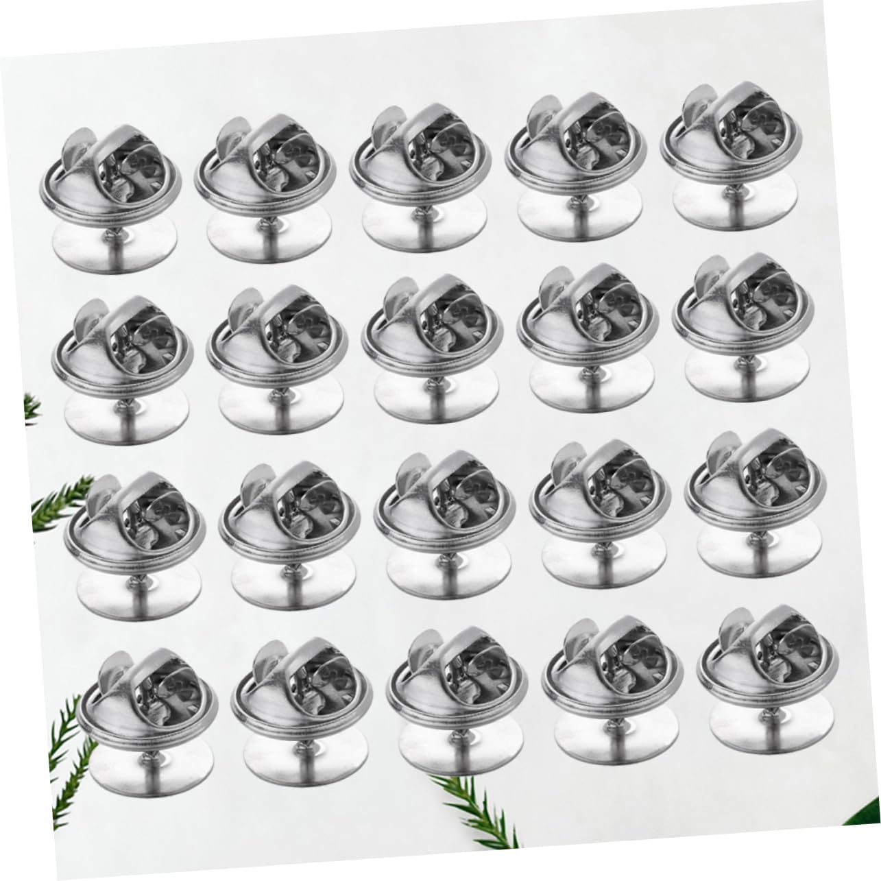 EXCEART 300pcs Tie Tacks Nickel Base Clutch Back Brooch Clasps for Lapel Crafts Secure Fastening for Badges and Jewelry Making