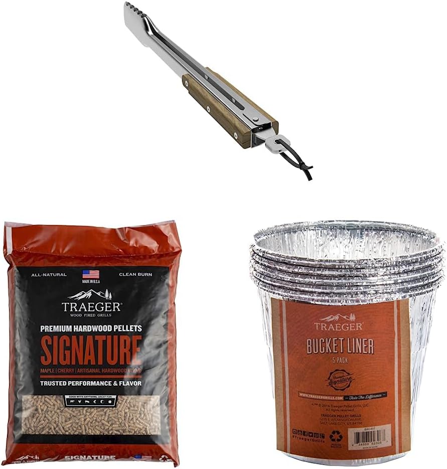 Traeger Pellet Grills BAC530 BBQ Tongs Accessory, Silver