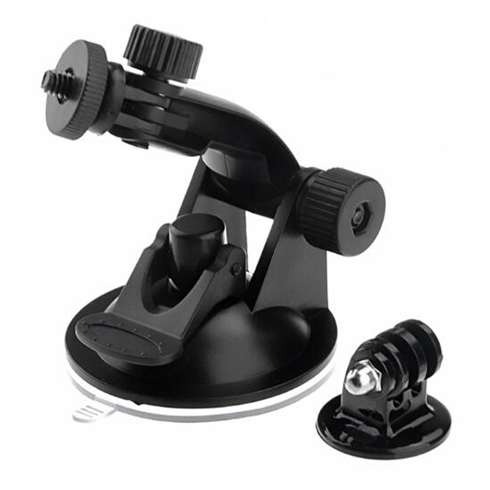 Action Camera Car Suction Cup Mount+ Tripod Adapter for GOPRO Hero 6/5/5 Session/4 Session/4/3+/3/2/1, and Other Action Camera