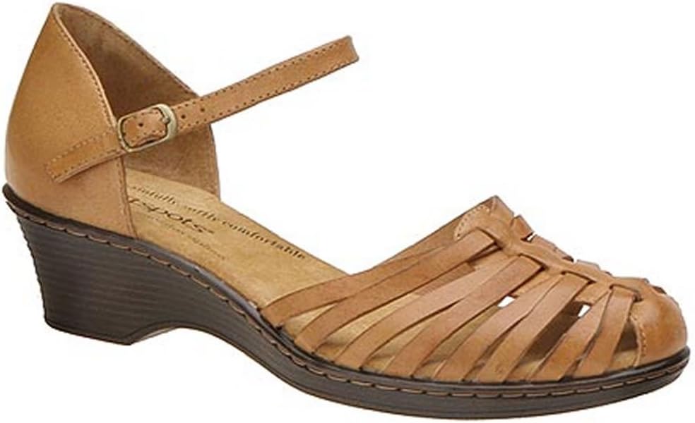 softspots Women's Tatianna Ankle Strap Huarache Shoes, Light Tan, 9.5 B(M) Us