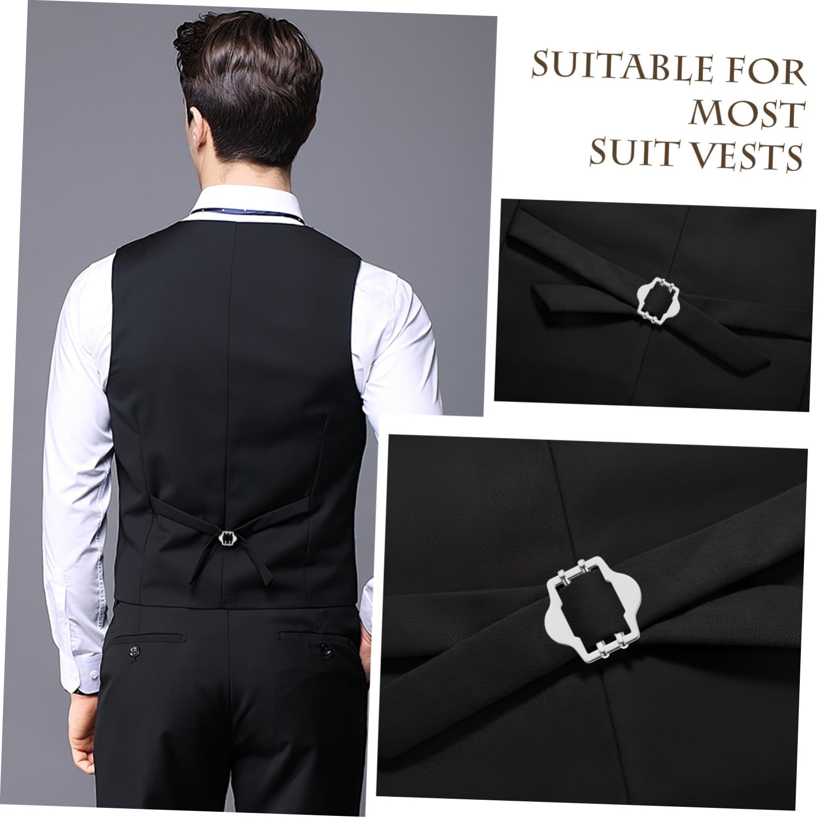 STOBOK 10Pcs Metal Vest Buckles - Image 4